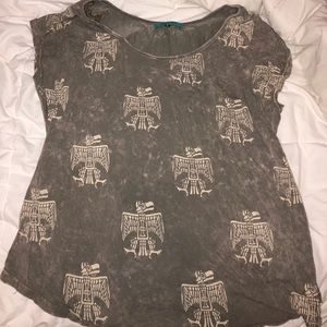 Tribal print relaxed tee